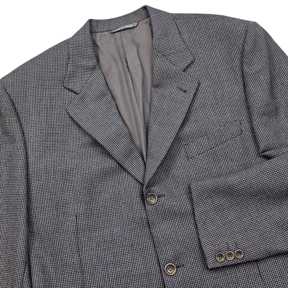 Canali Proposta Blazer Mens (52L) 42L Blue Brown Wool 3 Button Sport Coat Italy